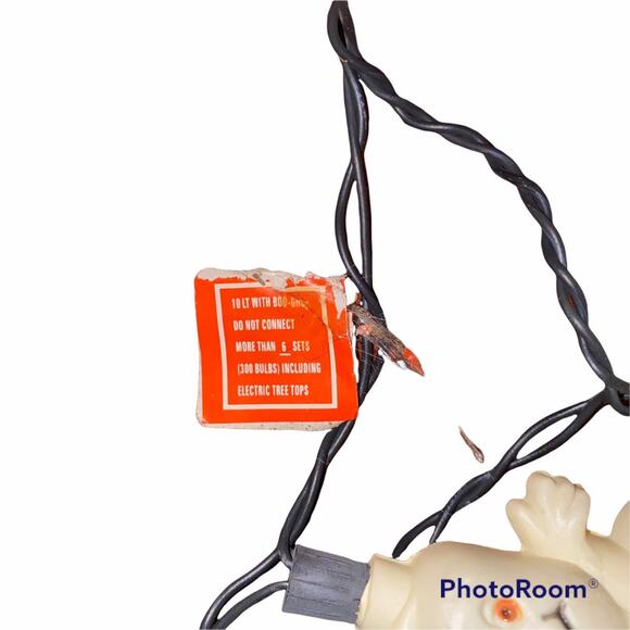 Vintage Halloween Ghost Boo indoor lights string of 10 - Blow mold inspired - Picture 4 of 4